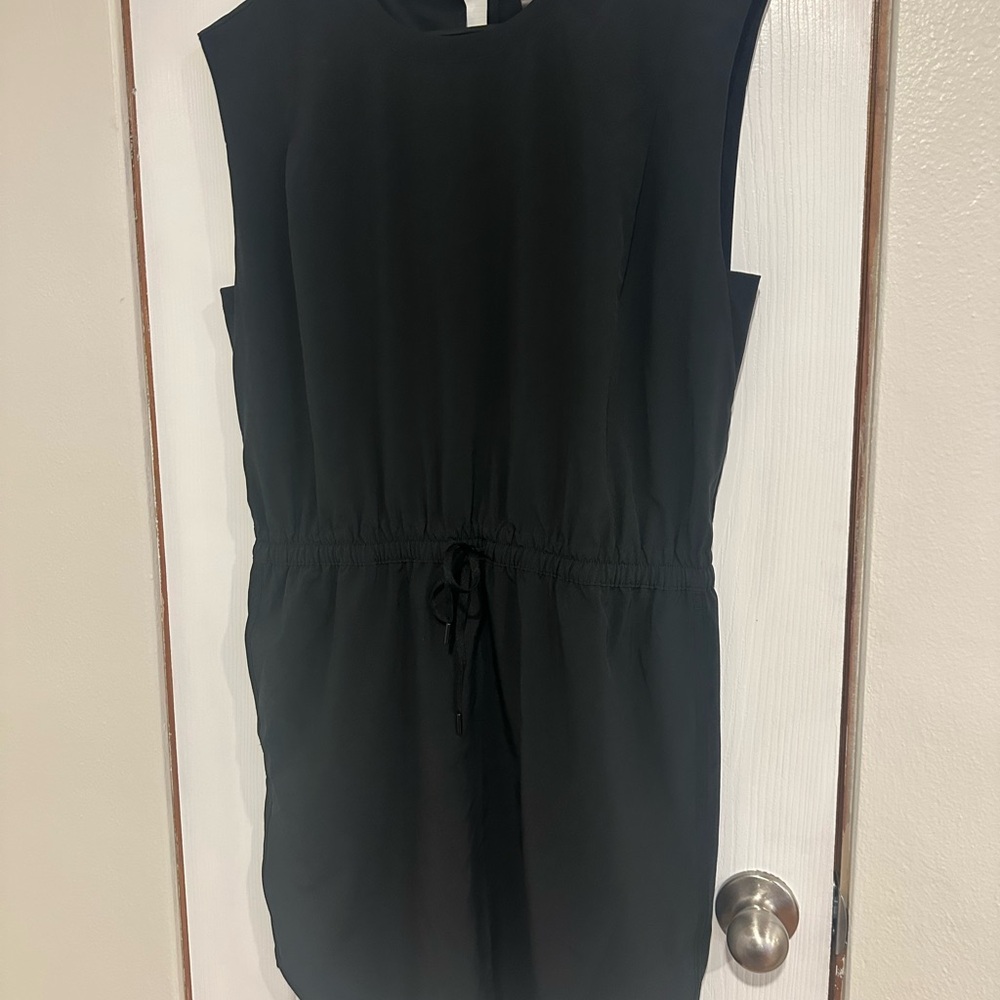 CALIA Black Sleeveless Dress Drawstring Waist Size Large DSG